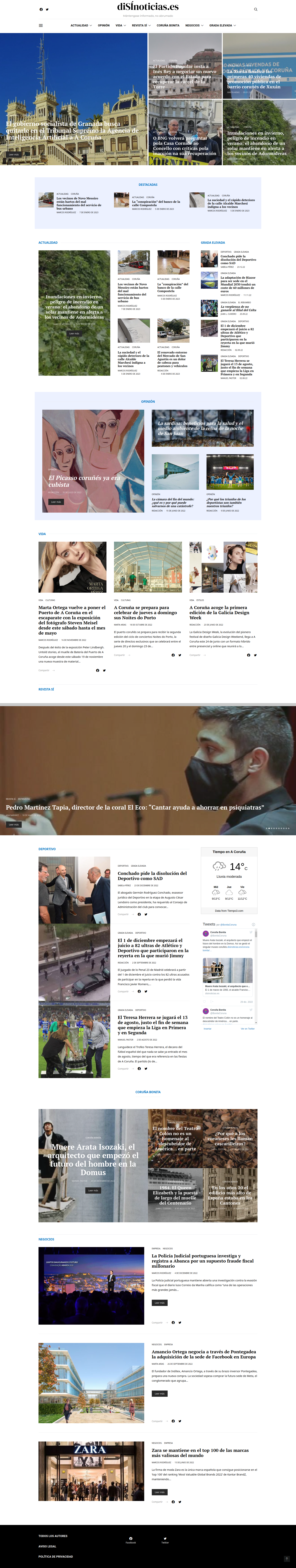 Proyecto diSínoticias.es - Desarrollo web