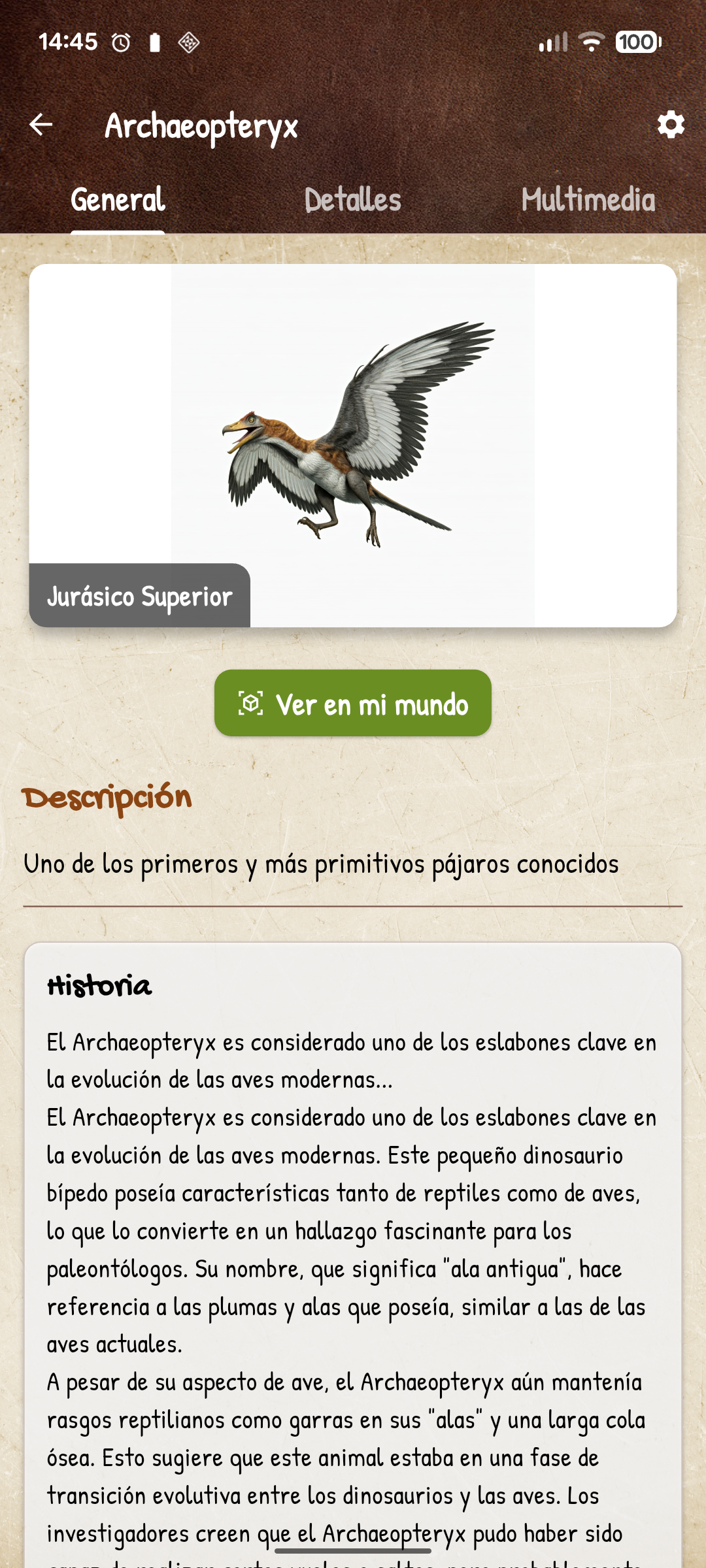 Captura de pantalla de Emma Descubre: Dinos AR