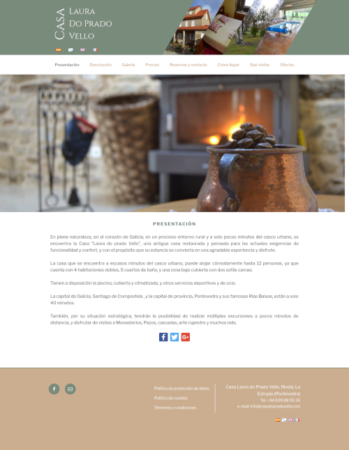 Proyecto Casa Rural Laura Do Prado Vello - Desarrollo web