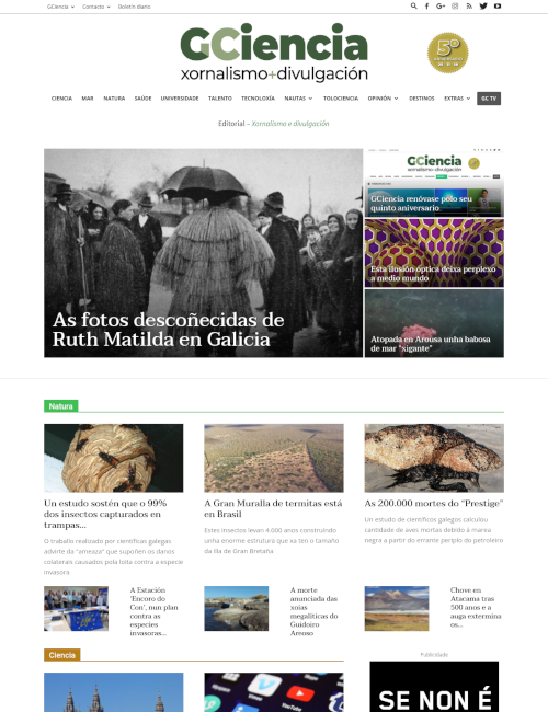 Proyecto GCiencia - Desarrollo web