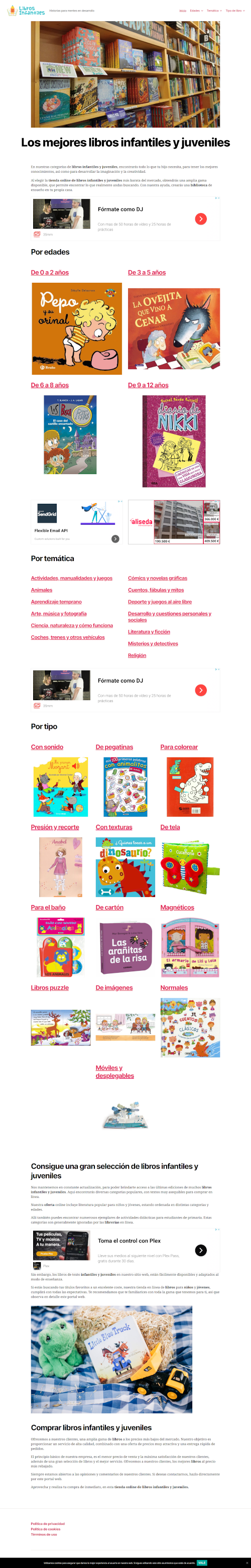 Captura de pantalla de Librosinfantiles.me