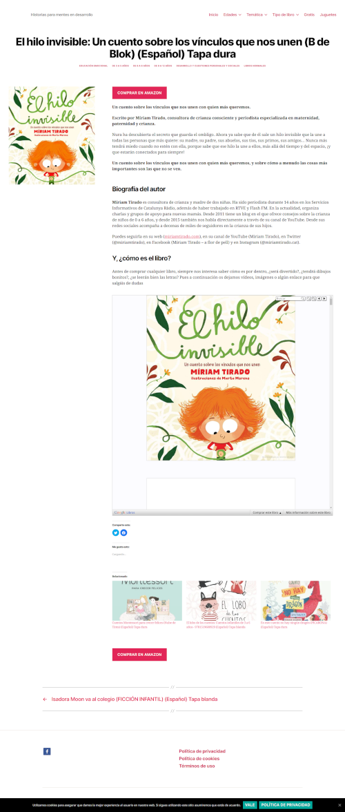 Captura de pantalla de Librosinfantiles.me