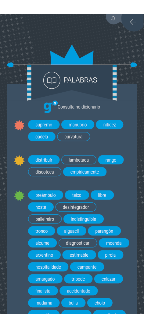 Captura de pantalla de Ximnásio Léxico